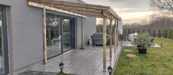 Wiata zadaszenie taras konstrukcja drewniana na wymiar Carport