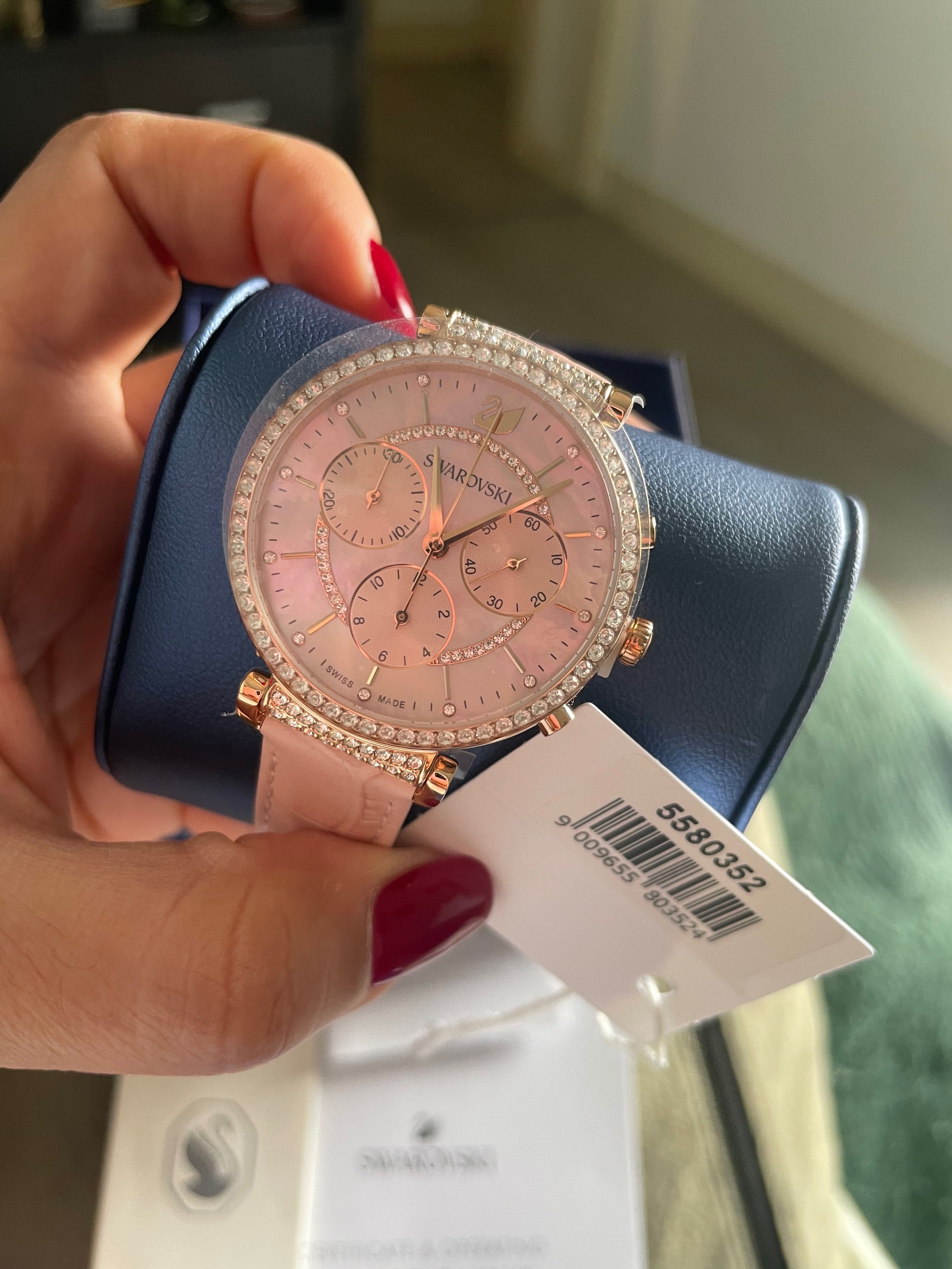 Swarovski relógio Passage Chrono, Swiss made, Rosa