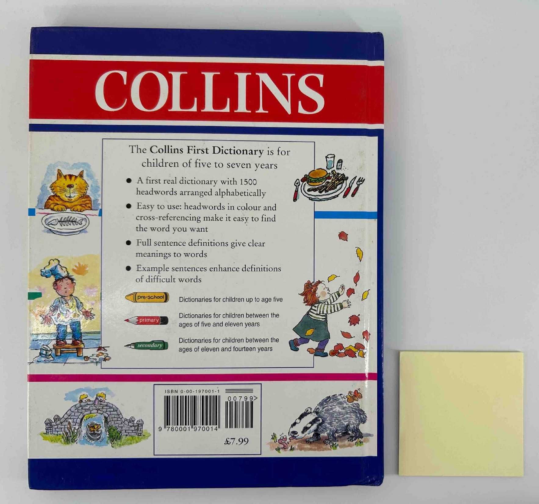 Collins First Dictionary słownik z wyjaśnionym znaczeniem po angielsku
