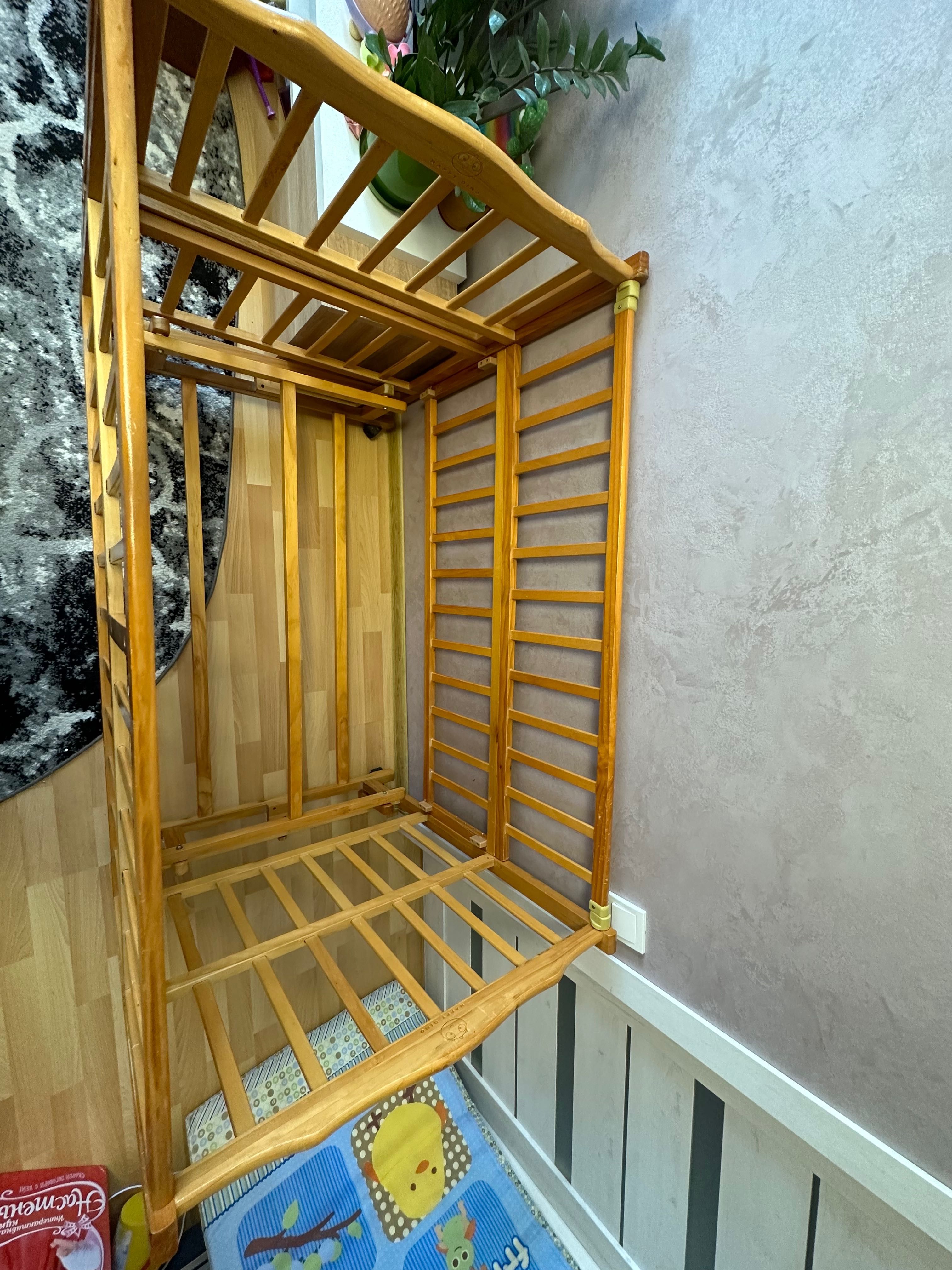 Дитяче ліжечко з матрасом. бортик косичка в подарунок