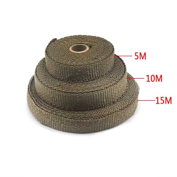 Fita térmica 25 mm x 5/10/15 metros moto escapes abraçadeiras metal