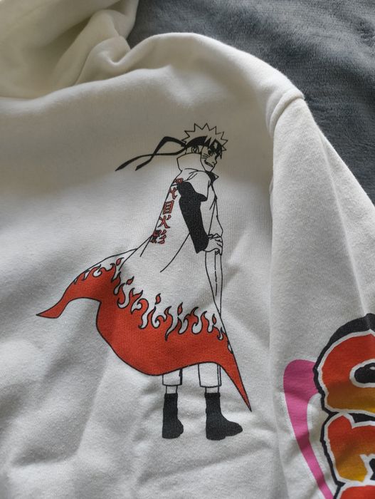Camisola de capuz Naruto Shippuden Branca