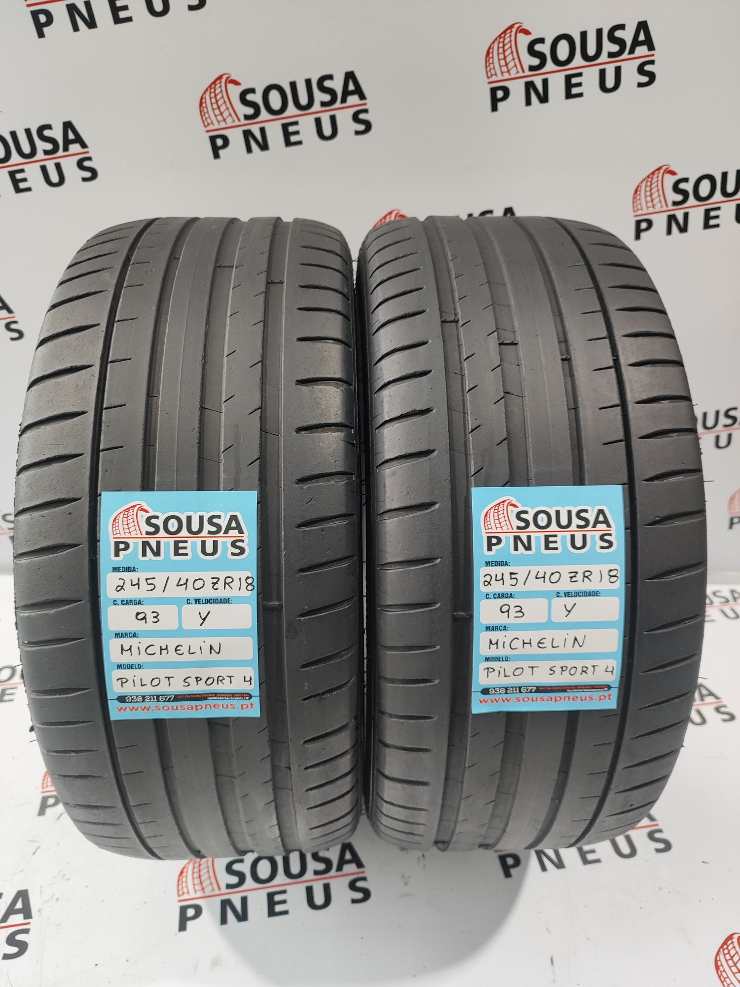 2 pneus semi novos 245-40ZR18 Michelin - Oferta dos Portes 150 Euros