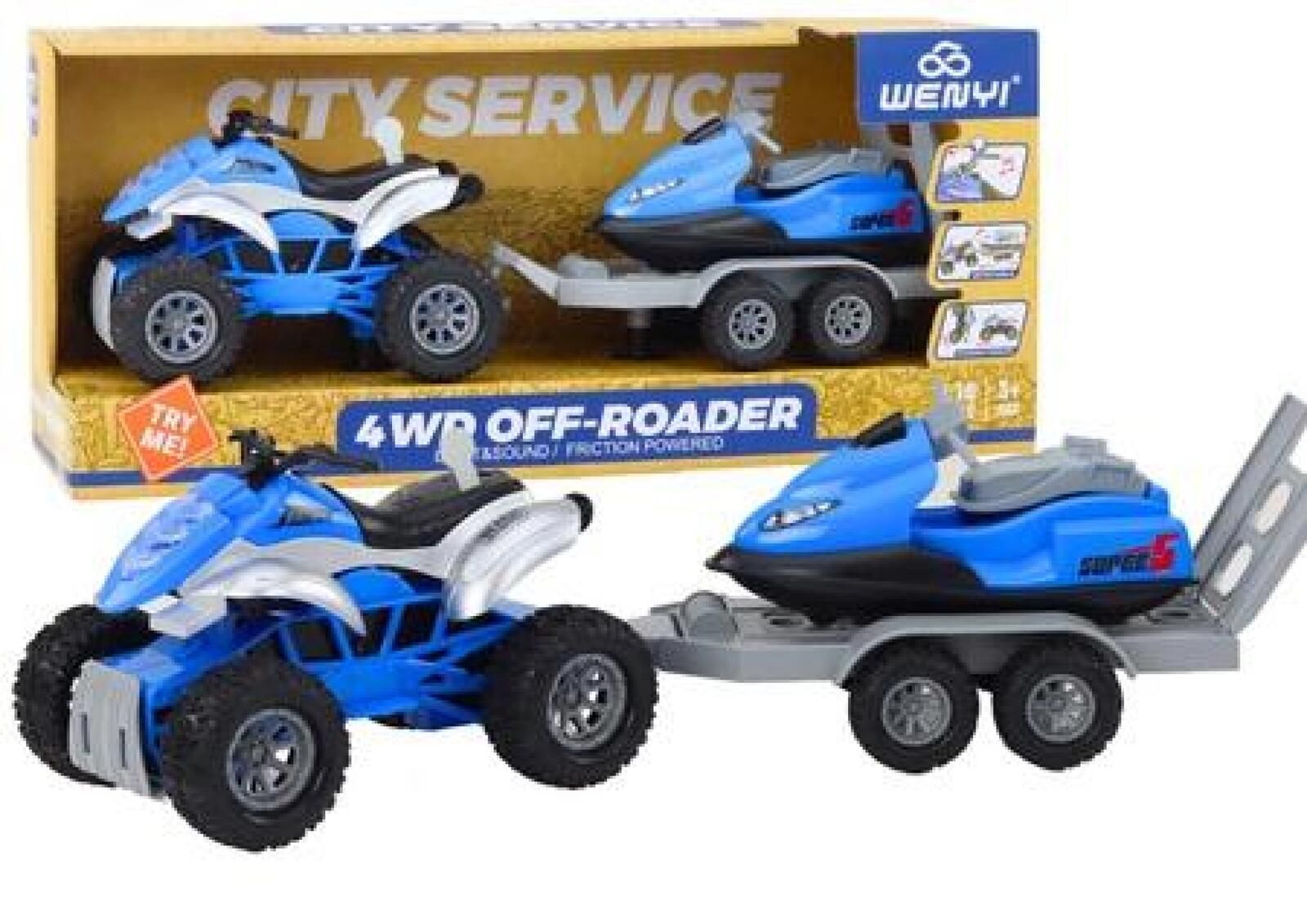 Quad z przyczepą do przewozu pudełko,428x190 mm