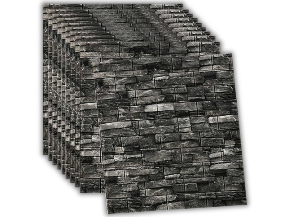 Nowe PANELE 3D Ścienne Samoprzylepne Szara Cegła Tapeta (WYPRZEDAŻ)