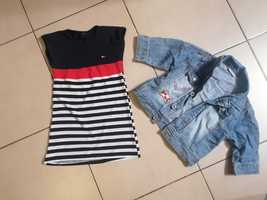 Sukienka tommy hilfiger 74-80 kurtka jeansowa