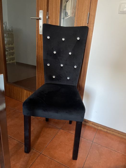 Mesa de vidro extensivel com 4 cadeiras