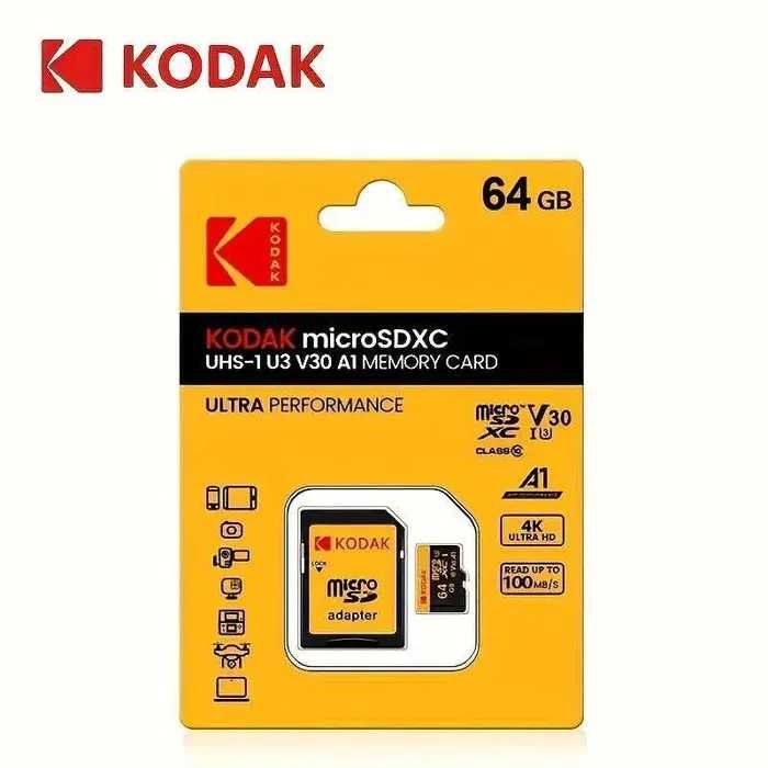 Karta SD Kodak 4K U3 V30 A1 64G z Adapterem