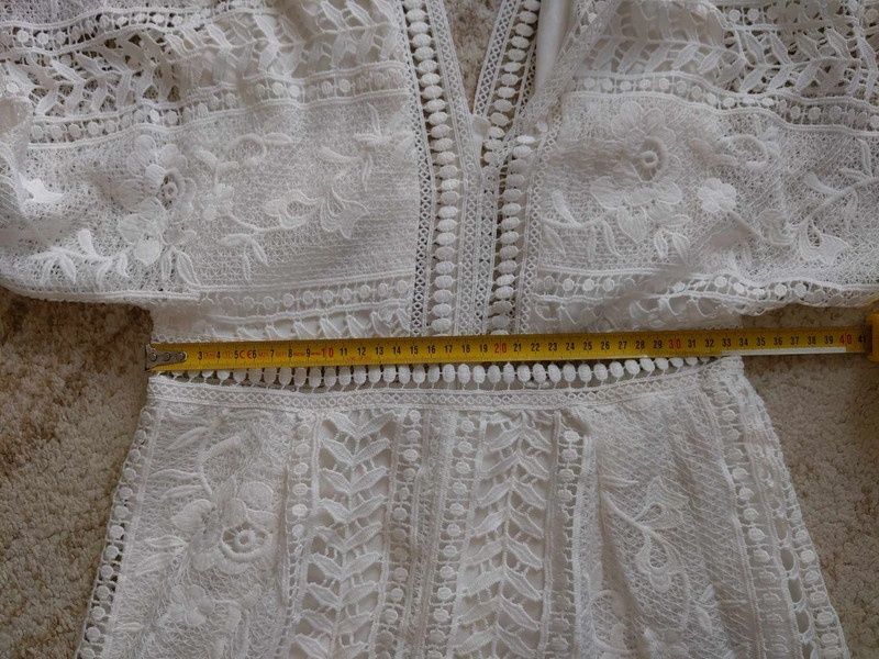 Kombinezon letni krótki koronkowy z podszewką boho koronka xs/s bisou'