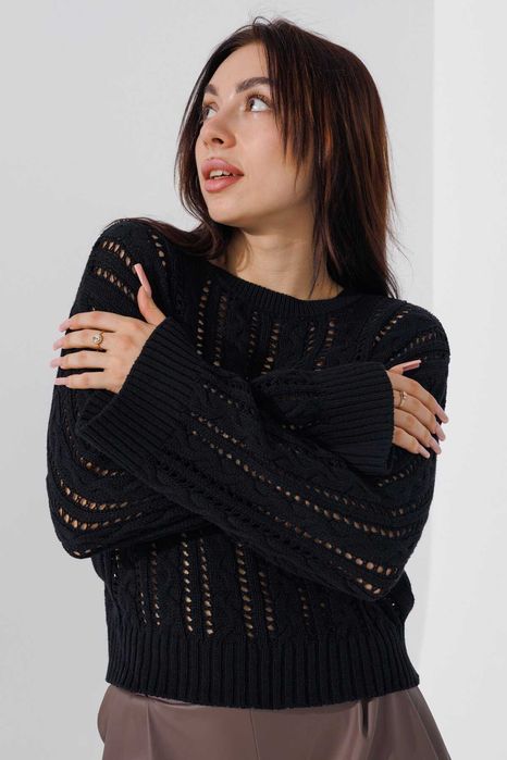 Женский джемпер свитер ажурный