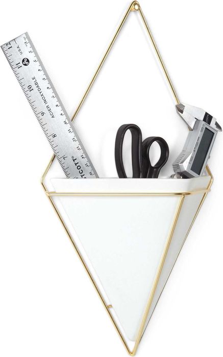 Doniczka ścienna / Organizer / Pojemnik Umbra Trigg biały złoty