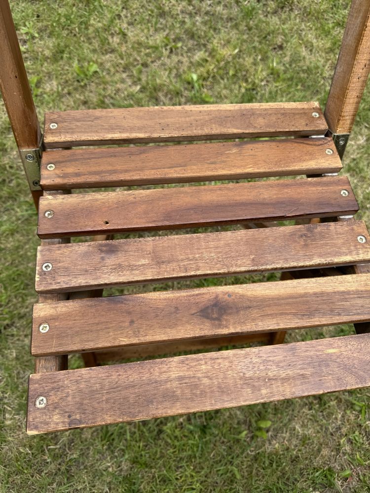 Komplet ogrodowy drewniany IKEA stół + 6 krzeseł