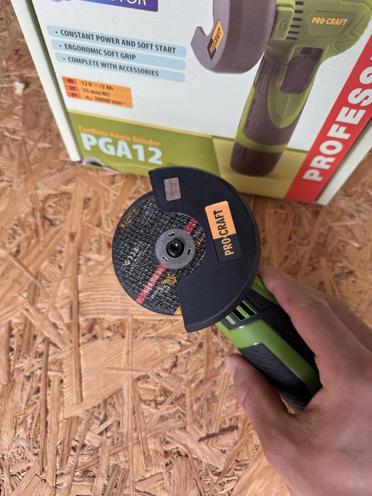 Procraft PGA12 – Компактна акумуляторна міні-болгарка 12v