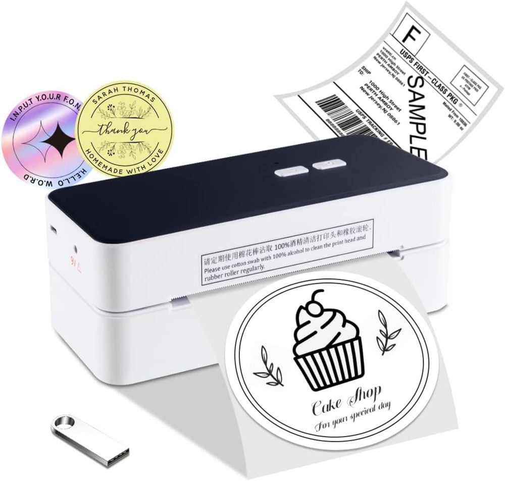 Drukarka do Etykiet Vretti 4×6 USB – Profesjonalne Drukowanie
