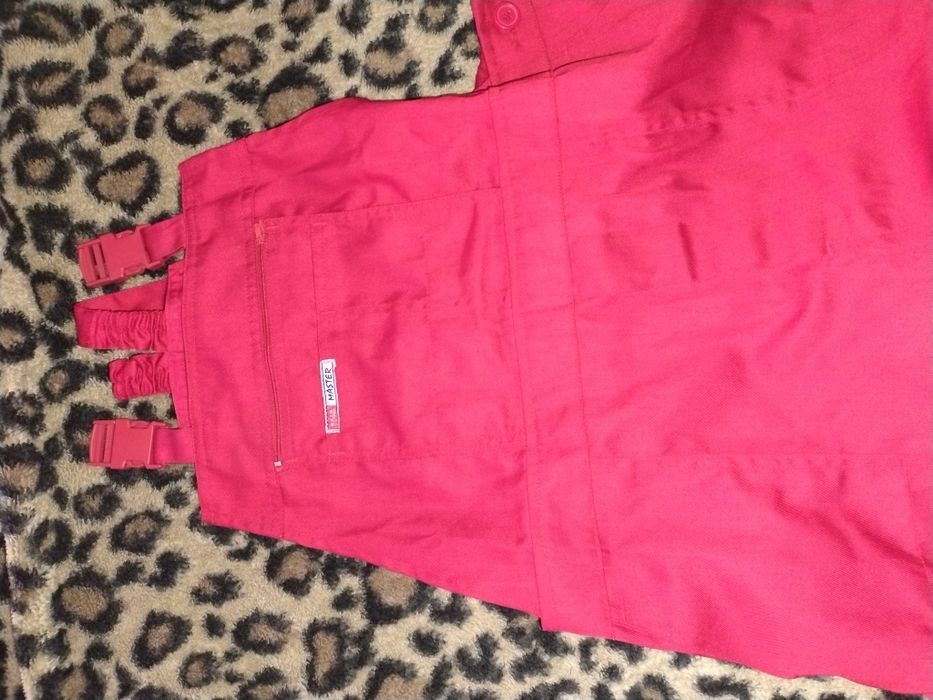 Spodnie robocze ogrodniczki czerwone rozmiar 56