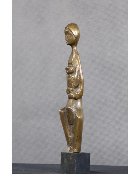 Madonna z dzieciątkiem. Brąz. Stal. Raf Verjans (1935 - 2022). Belgia.