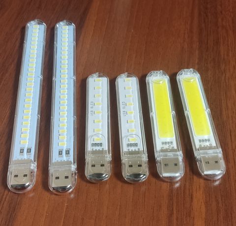 LED Лампочка USB фонарик светильник 5V COB 6Ватт