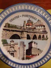 Prato de porcelana de coleção da cidade de Chaves