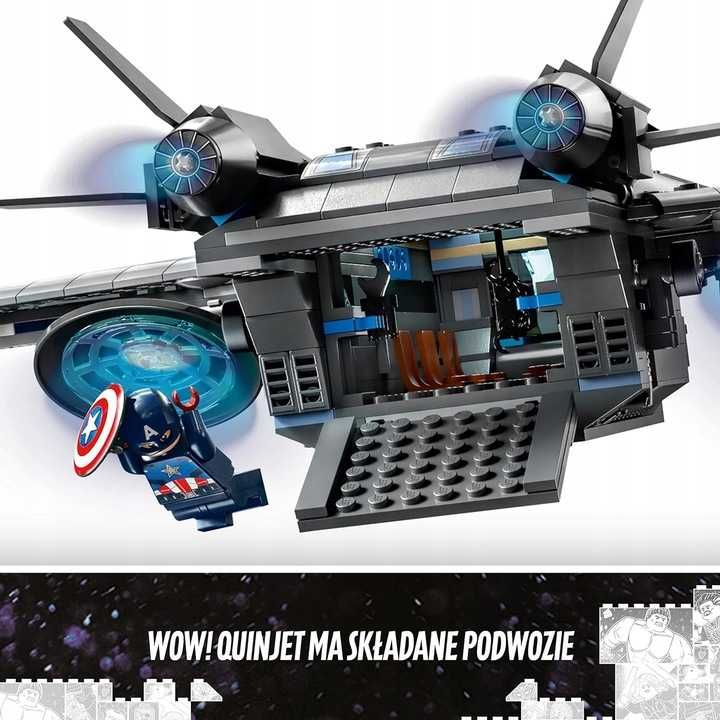 LEGO Super Heroes 76248 Quinjet Avengersów BRAK 12 KLOCKÓW