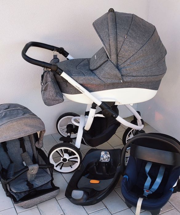 Wózek 4w1 uniwersalny kolor fotelik i baza Cybex