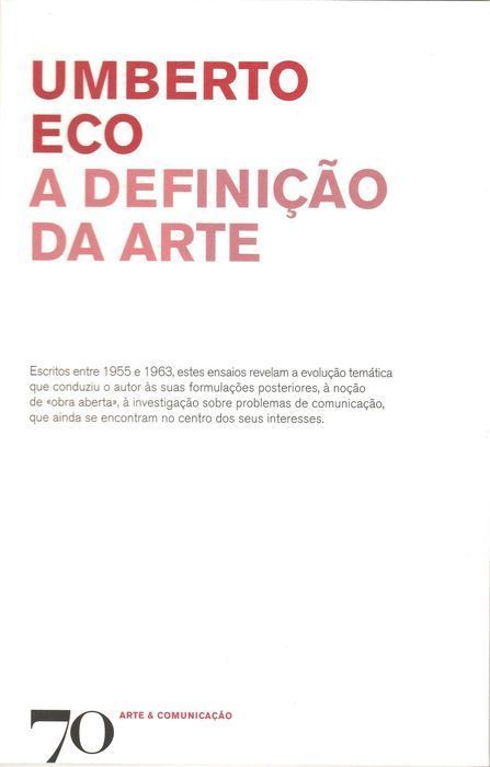 Livro A Definição da Arte de Umberto Eco [Portes Grátis]