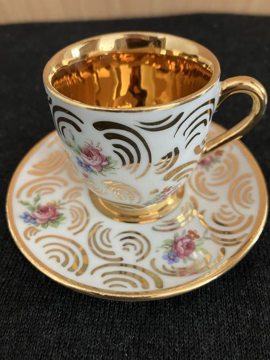 Filizanka porcelanowa ze spodkiem Limoges Monaco