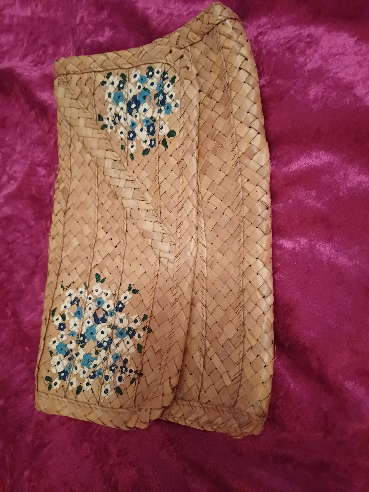 Pochette em Palha  Pintada