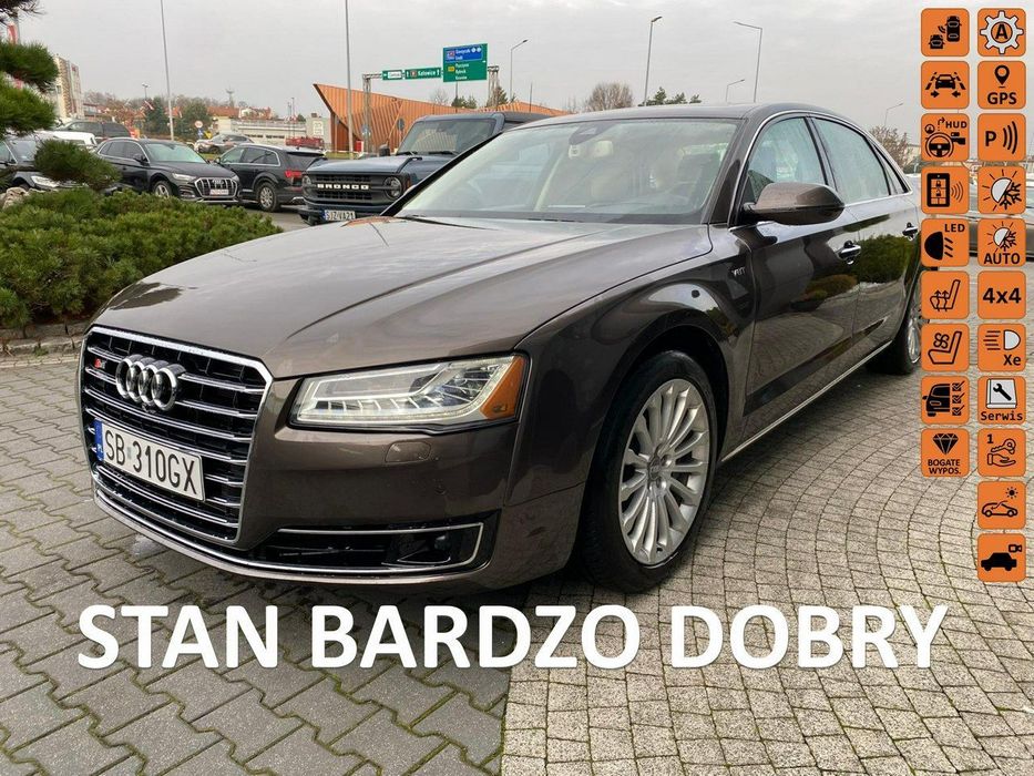 Audi A8 lift,szyber,navi,podgrz.fot.x4 + went,kamera 360*,masaż,LONG,keyless