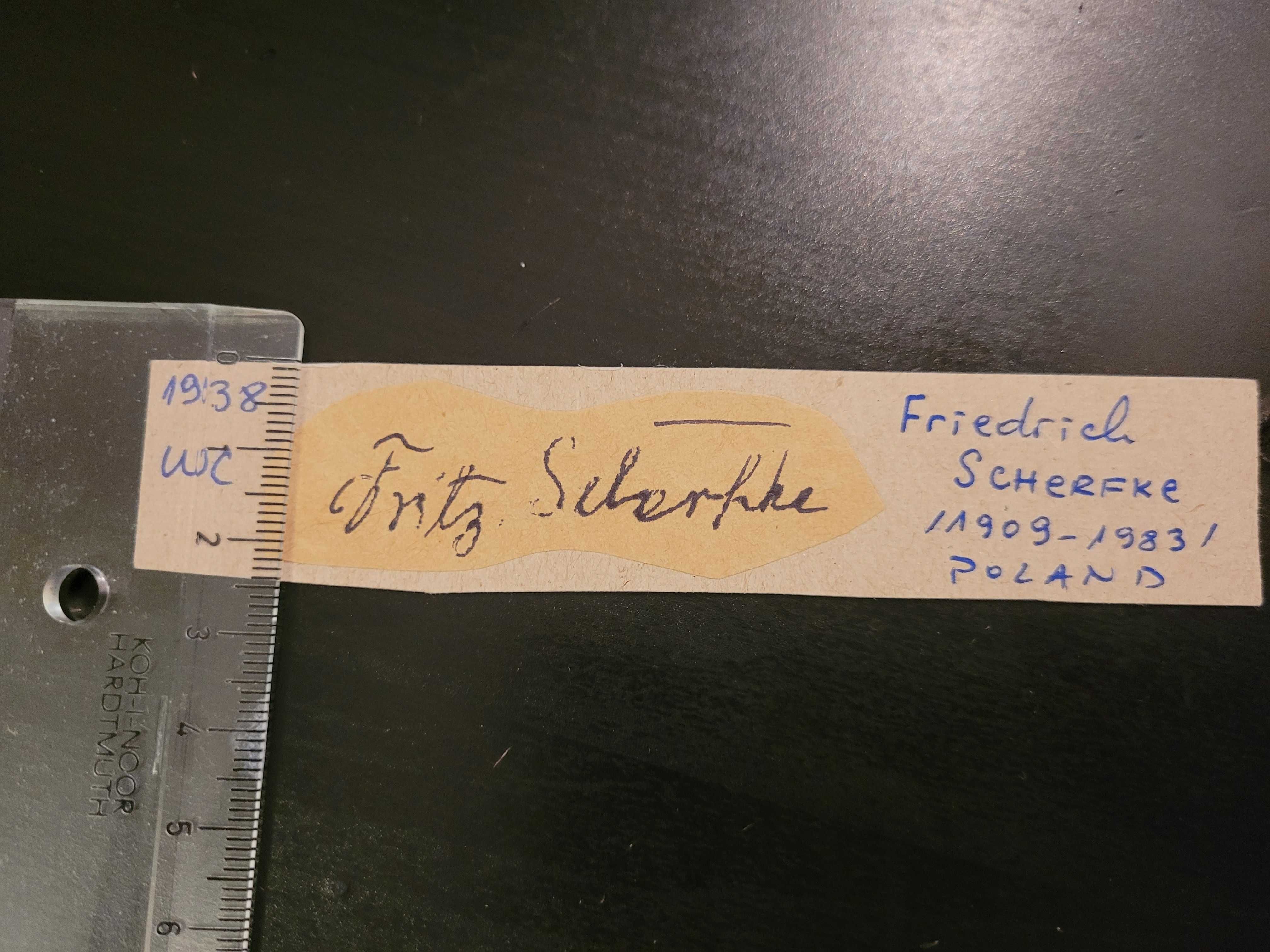 Fryderyk (Fritz) Scherfke autograf! MŚ 1936 IO 1938