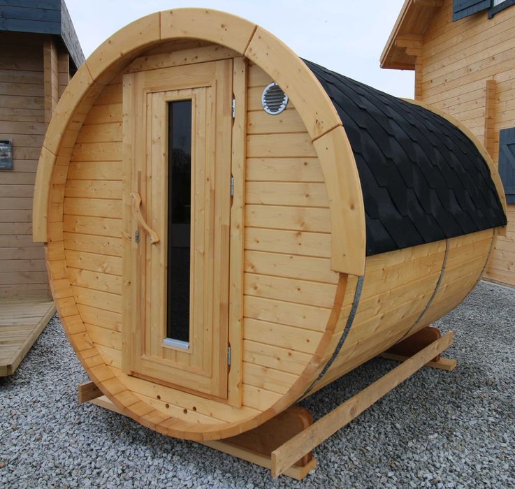 Sprzedam gotową do użycia saunę beczkę śr. 1,9m dł. 2m