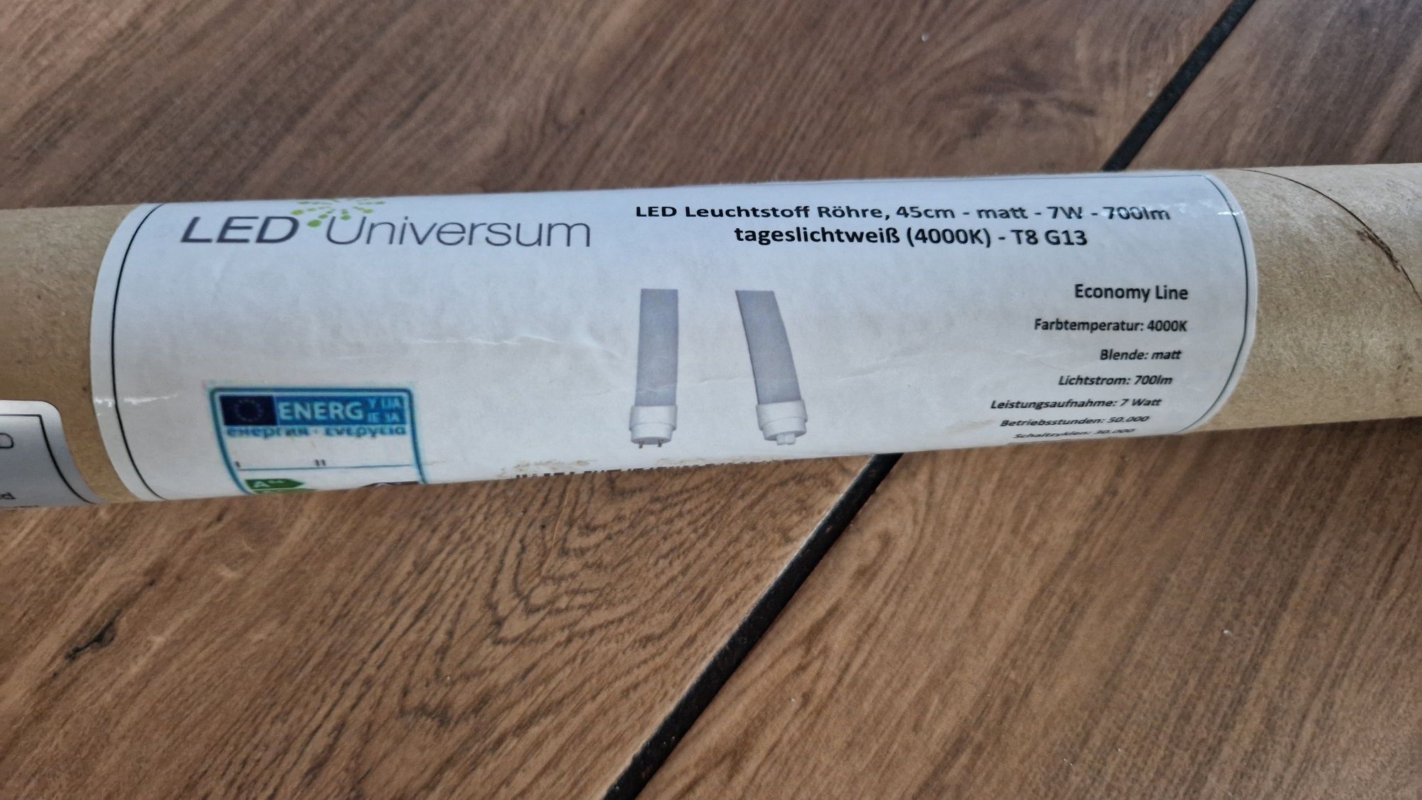 Świetlówka LED matowa 7 W 700 lm Światło dzienne białe 4000 K 45 cm T8