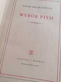 Adam Mickiewicz Wybór Pism Książka i Wiedza 1952