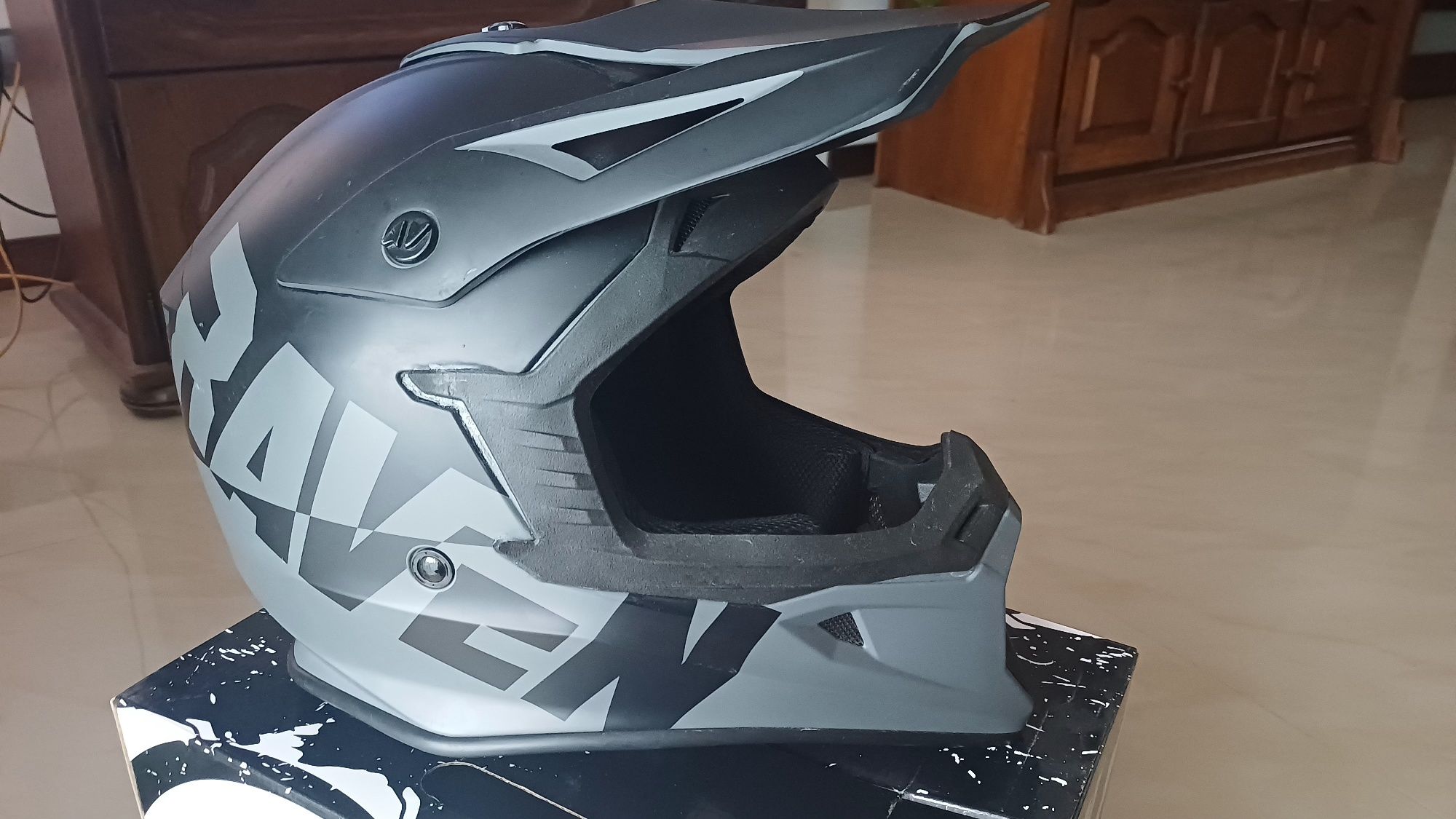 Kask motocyklowy + google