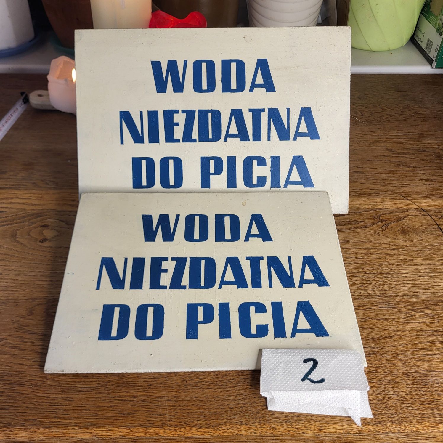 Stara tabliczka PRL woda niezdatna do picia ⁷⁸