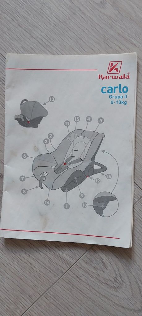 Fotelik samochodowy  Carlo