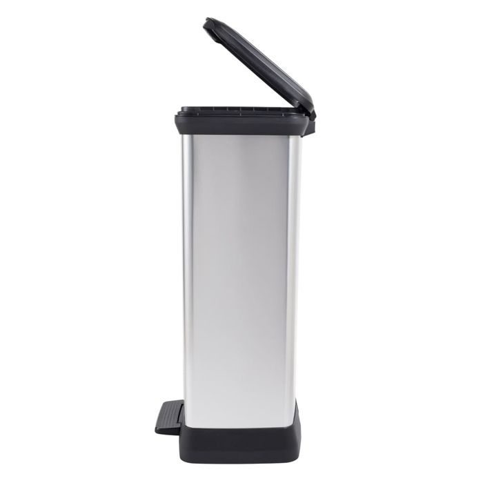 Curver Kosz Na Śmieci Deco Z Pedałem, 50 L, Srebrny