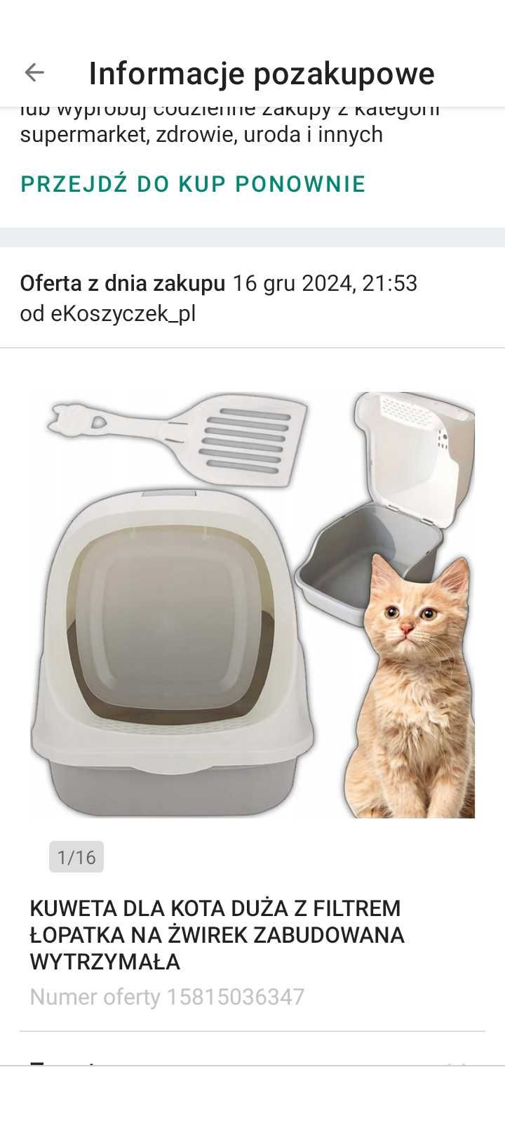 Kuweta i żwirek dla kota