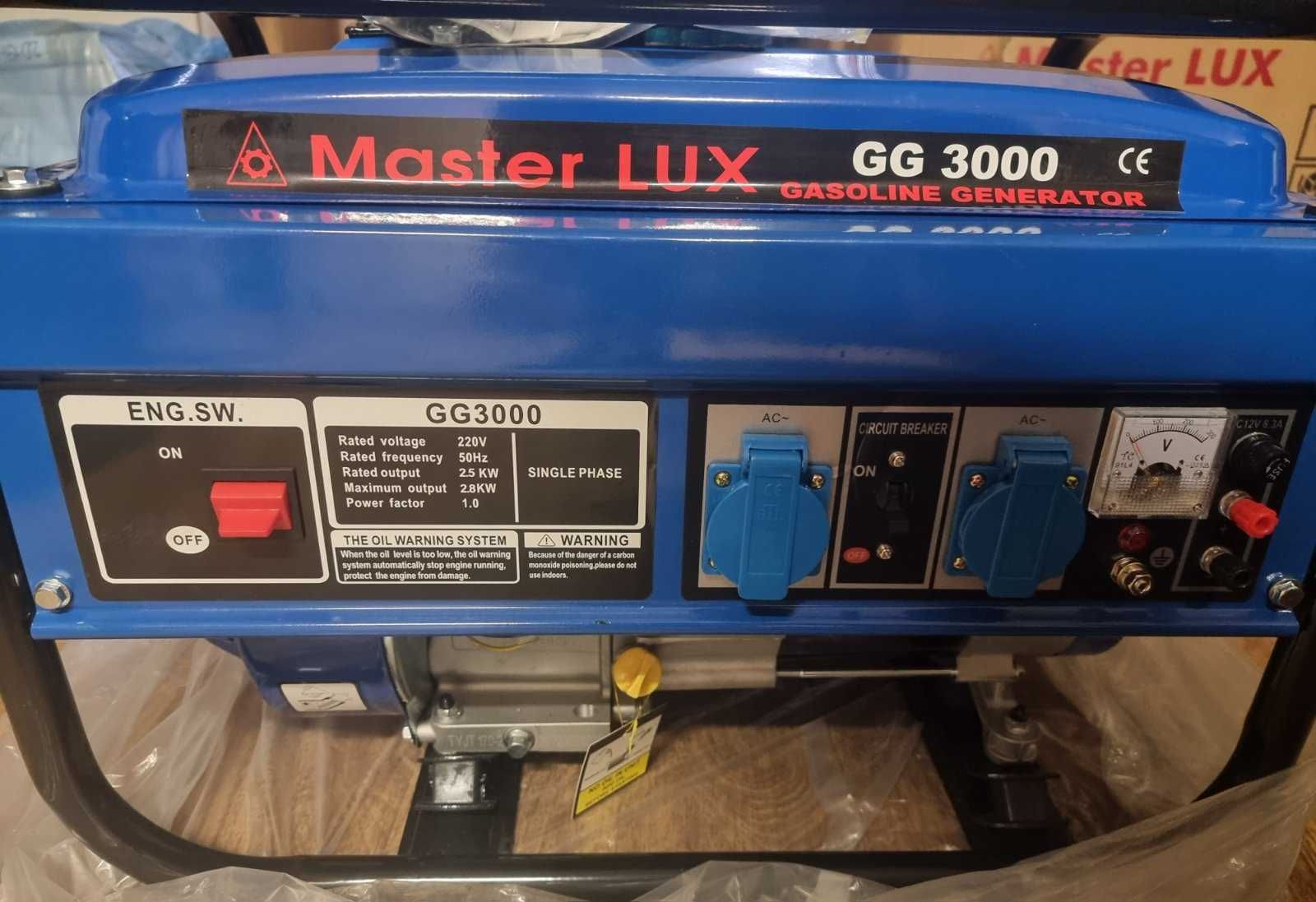 Продам генераторMASTER LUX GG3000