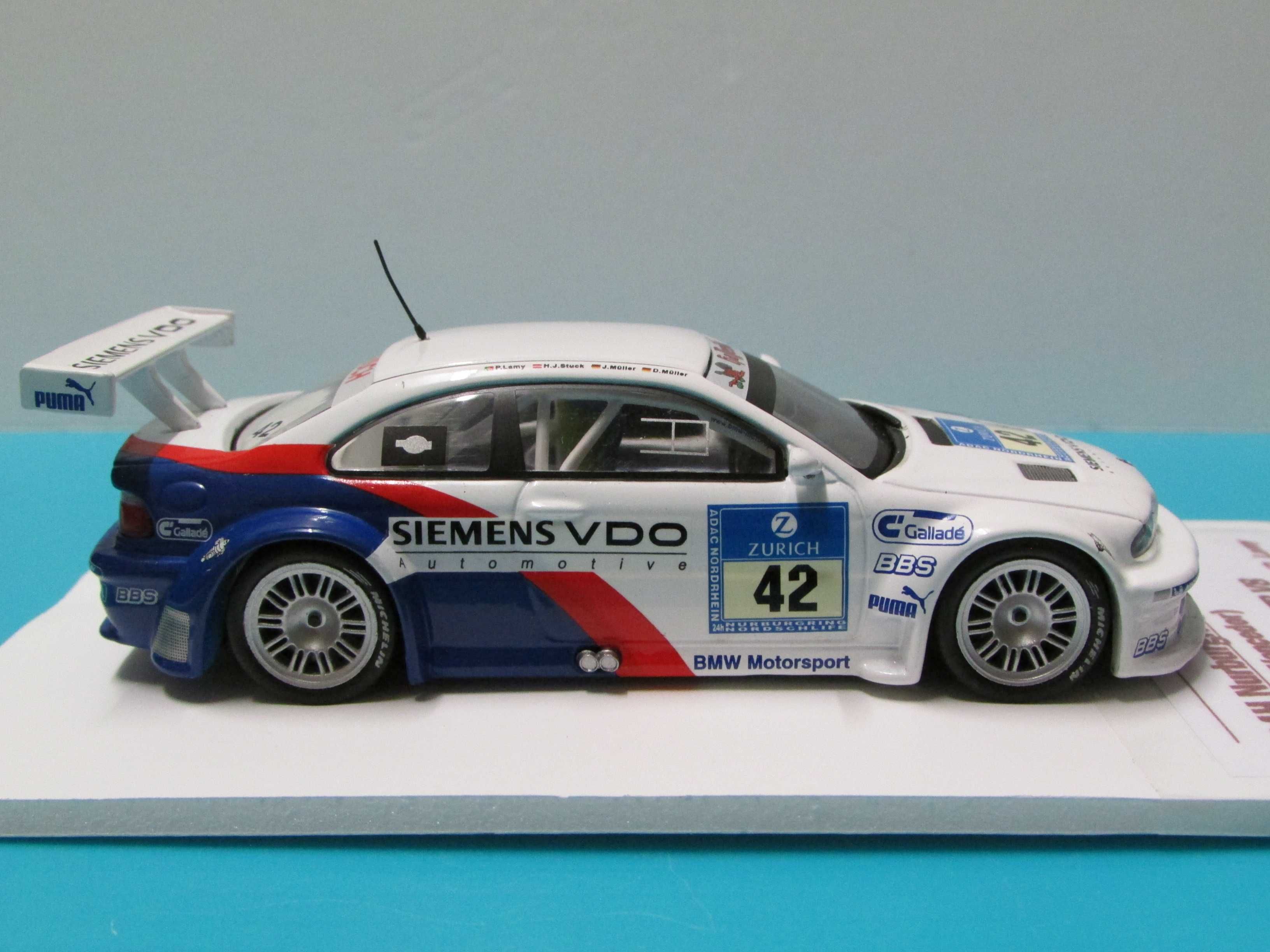 BMW M3 GTR #42 (P.Lamy): Winner 24h Nurburgring 2004 - IXO Models 1/43