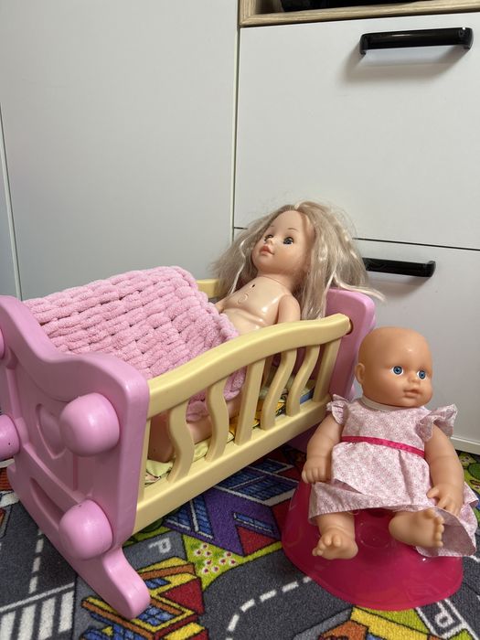 Ліжко для ляльки іграшкова постіль лялька іграшковий горщик