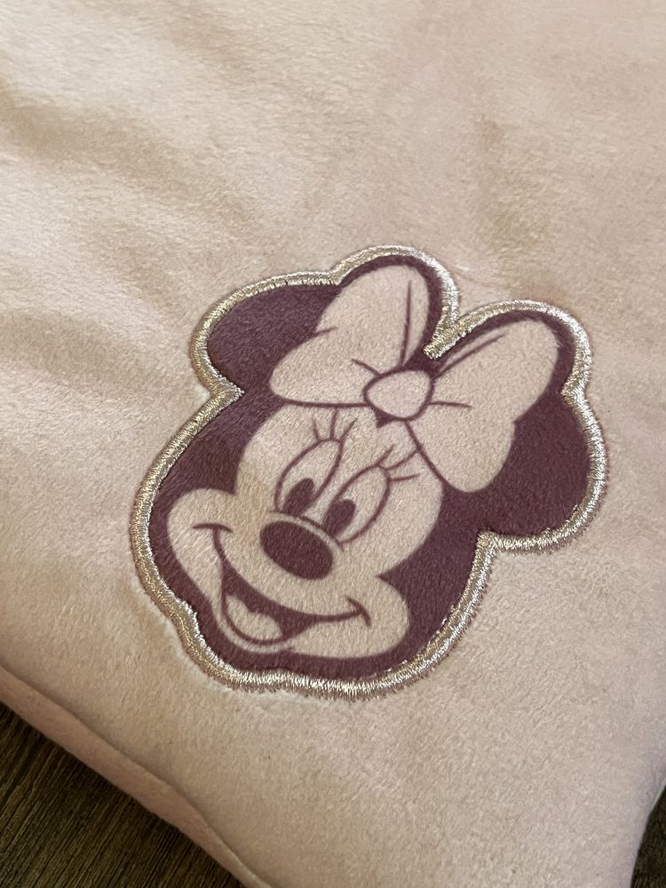 Komplet różowa poduszka kocyk Minnie mouse, Pepco baby Disney