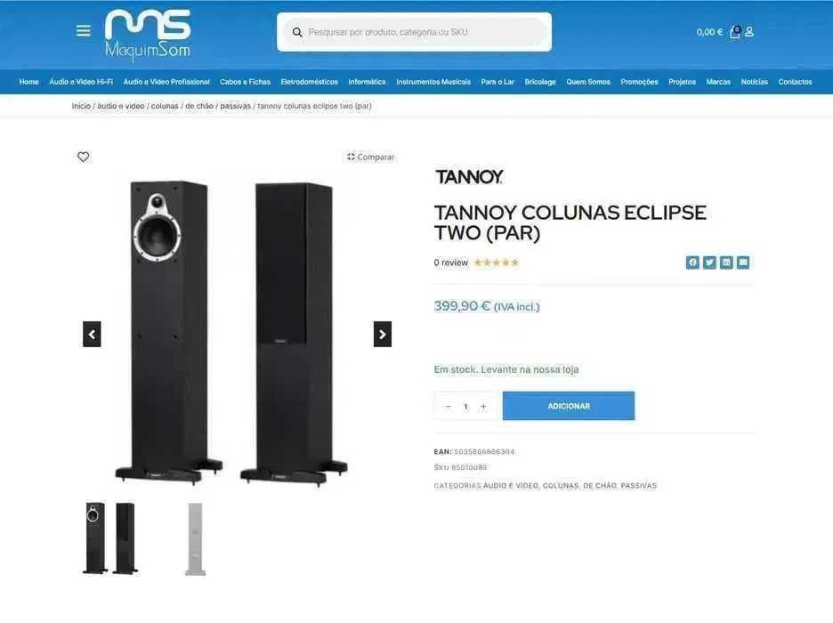 colunas de chao tanoy eclipse two