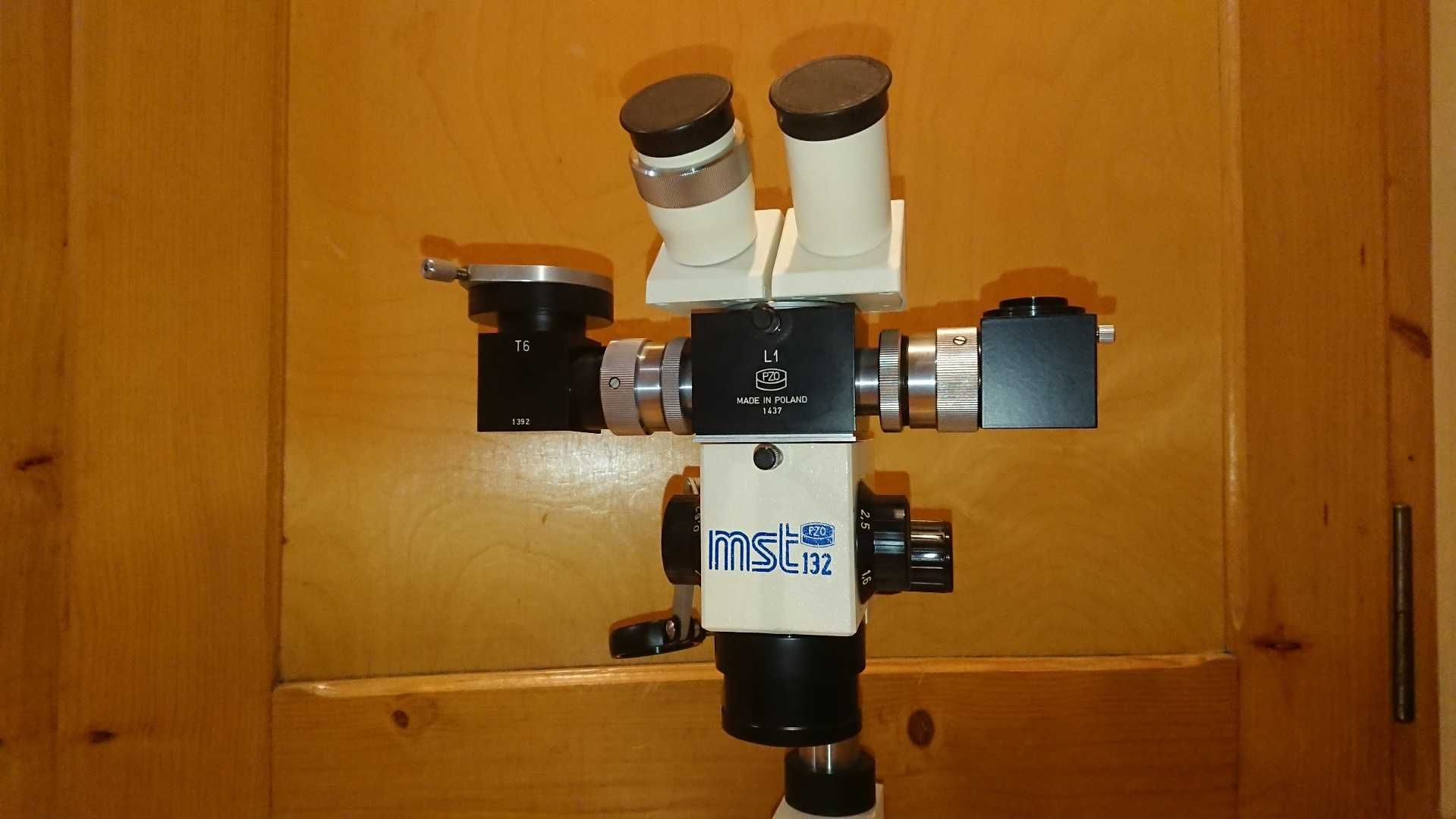 Foto do mikroskopu stereoskopowego MST132, MST131, itp. PZO W-wa NOWE
