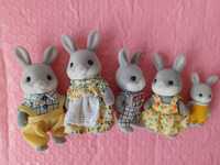 sylvanian families szare króliki