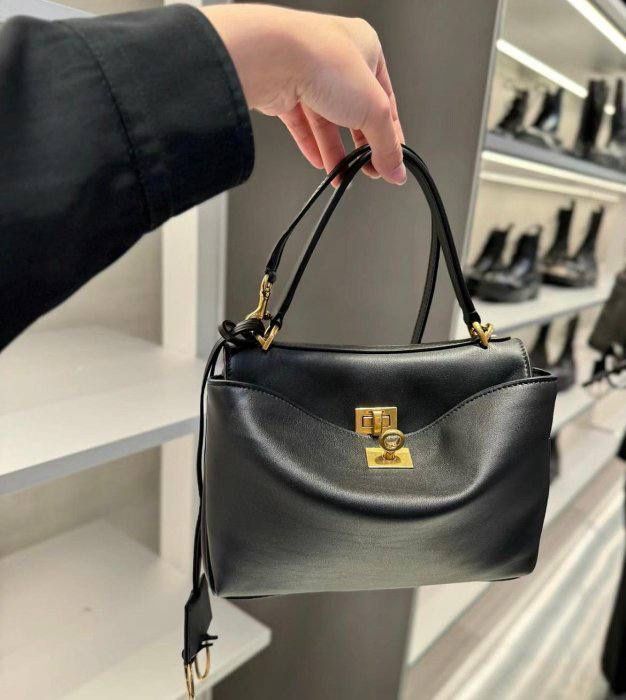 Сумка кожаная Rodeo bag mini черная натуральная мини