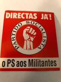 Autocolante “Partido Socialista DIRECTAS JÁ! – O PS aos Militantes”