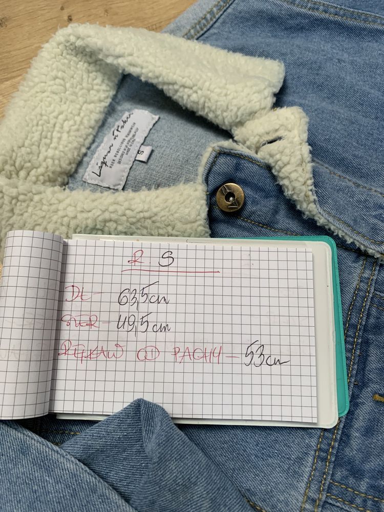 Kurtka jeansowa z kożuszkiem r S męska jak nowa Liquor n Poker