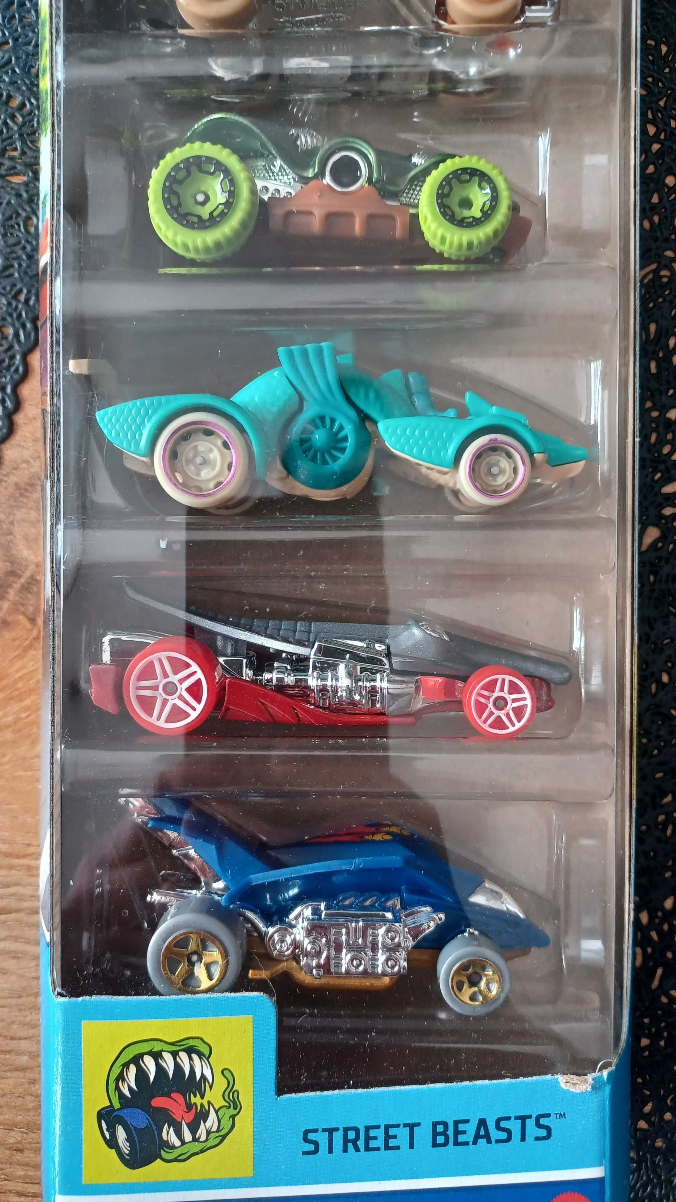 Nowy zestaw autek Hot wheels Street Beasts 5 pak samochodziki