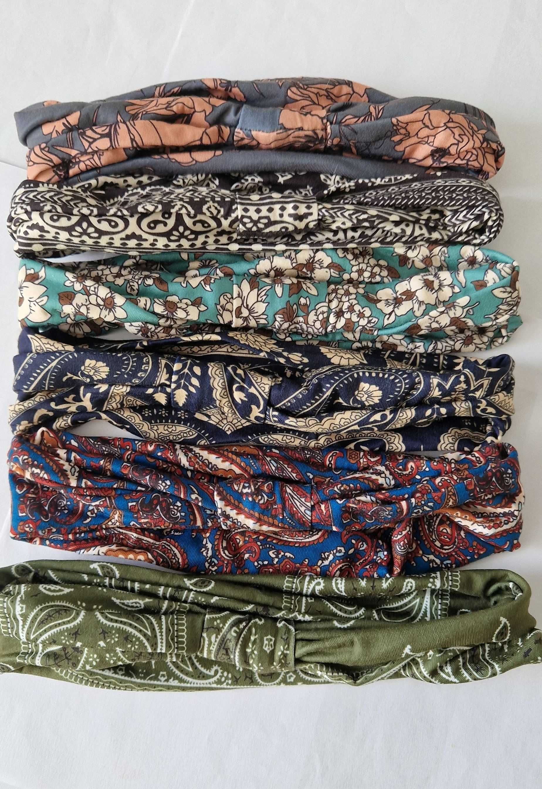 Opaska z materiału w stylu retro, wzór 4, nowa, vintage