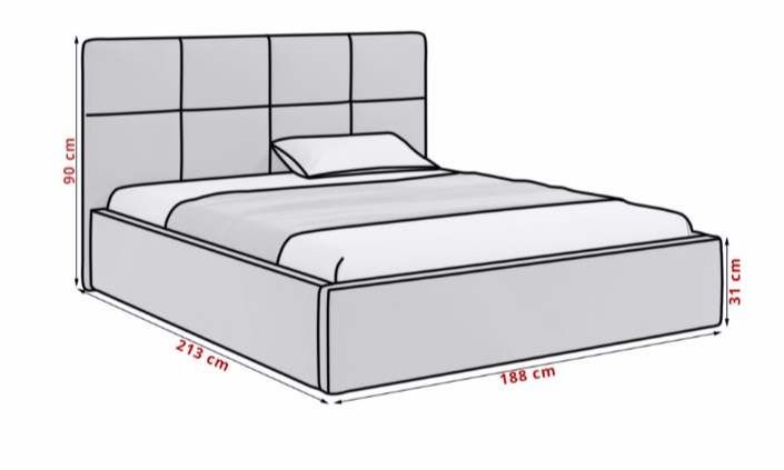 Łóżko sypialniane 180x200 tapicerowane stelaż i materace